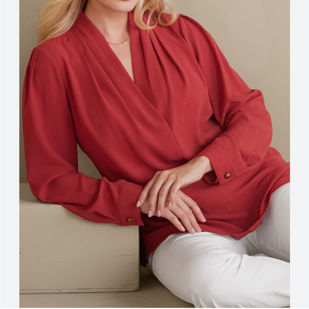 Soft Surroundings Akira Vibrant Blouse NEW